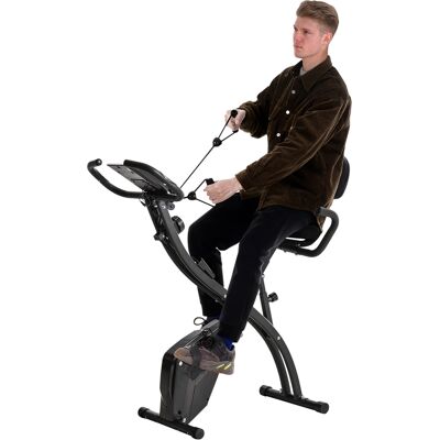 HEAT Vélo D'Exercice Pliable 4 En 1 – Ergomètre Magnétique Silencieux Avec Bandes De Résistance – Entraînement Cardio Et Fitness À Domicile Avec Rouleaux, Selle Confort Et Écran Lcd (max. 120 Kg), Noir - Publicité HEAT Vélo D'Exercice Pliable 4 En 1 – Ergomètre Magnétique Silencieux Avec Bandes De Résistance – Entraînement Cardio Et Fitness À Domicile Avec Rouleaux, Selle Confort Et Écran Lcd (max. 120 Kg), Noir - Publicité