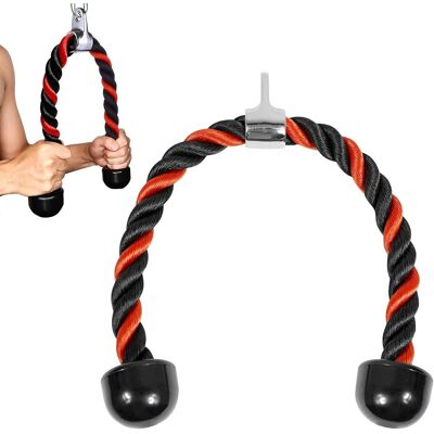 OEM Corde Triceps Musculation Nylon Tricep Rope Corde Fitness Musculation Avec Poignée Attachement De Câble De Corde Pour Gym Ou Maison - Publicité OEM Corde Triceps Musculation Nylon Tricep Rope Corde Fitness Musculation Avec Poignée Attachement De Câble De Corde Pour Gym Ou Maison - Publicité