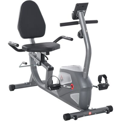 HEAT Vélo D'Appartement Semi-allongé Avec Siège Réglable, 8 Niveaux De Résistance Et Écran Lcd, 121,5-136 X 62,5 X 98 Cm, Gris - Publicité HEAT Vélo D'Appartement Semi-allongé Avec Siège Réglable, 8 Niveaux De Résistance Et Écran Lcd, 121,5-136 X 62,5 X 98 Cm, Gris - Publicité