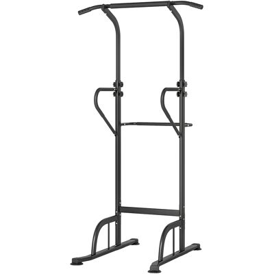 HEAT Station De Musculation Multifonctionnelle Avec Barre De Traction, Chaise Romaine, Hauteur Réglable, En Acier Noir Et Rouge - Publicité HEAT Station De Musculation Multifonctionnelle Avec Barre De Traction, Chaise Romaine, Hauteur Réglable, En Acier Noir Et Rouge - Publicité