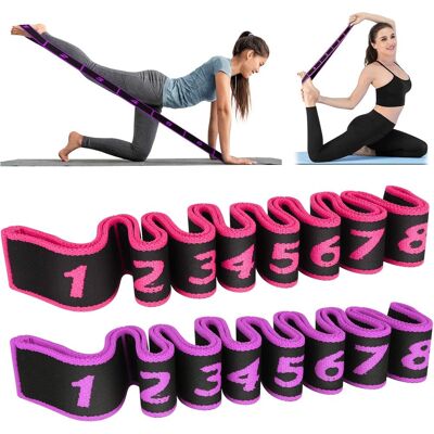 OEM Ceinture De Yoga,sangle De Yoga 2 Pieces Ceinture De Yoga Multi Loop, Sangle Élastique Extensible Avec 8 Boucles Pour L'Entraînement De Danse Fitness - Publicité OEM Ceinture De Yoga,sangle De Yoga 2 Pieces Ceinture De Yoga Multi Loop, Sangle Élastique Extensible Avec 8 Boucles Pour L'Entraînement De Danse Fitness - Publicité