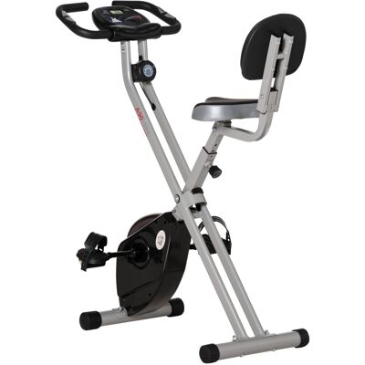 HEAT Vélo D'Appartement Pliable En Acier, Silencieux, Avec Guidon Et Selle Réglables, 8 Niveaux De Résistance, Écran Lcd Et Capteur De Fréquence Cardiaque, Gris. Publicité HEAT Vélo D'Appartement Pliable En Acier, Silencieux, Avec Guidon Et Selle Réglables, 8 Niveaux De Résistance, Écran Lcd Et Capteur De Fréquence Cardiaque, Gris. Publicité