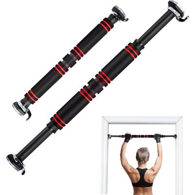 OEM Barre De Traction,barre De Traction Mural Barre De Fitness Pour Exercices Pull Up Fixation Sans Vis,fer+eva, Barre Horizontale De Porte Exercice,barre De Musculation 65-100cm,noir Rouge - Publicité OEM Barre De Traction,barre De Traction Mural Barre De Fitness Pour Exercices Pull Up Fixation Sans Vis,fer+eva, Barre Horizontale De Porte Exercice,barre De Musculation 65-100cm,noir Rouge - Publicité