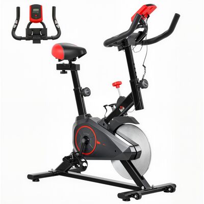 HEAT Vélo D'Appartement Avec Moniteur De Fréquence Cardiaque, Écran Lcd, Support Pour Ipad, Selle Et Résistance Réglables, Appareil De Cardio-training D'Intérieur, 85 X 46 X 114 Cm - Publicité HEAT Vélo D'Appartement Avec Moniteur De Fréquence Cardiaque, Écran Lcd, Support Pour Ipad, Selle Et Résistance Réglables, Appareil De Cardio-training D'Intérieur, 85 X 46 X 114 Cm - Publicité