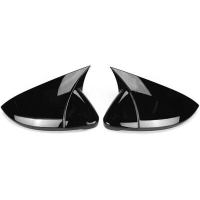 OEM Couvercle Rétroviseur Universel Noir Brillant Conversion Cornes De Taureau Pour Golf - Publicité OEM Couvercle Rétroviseur Universel Noir Brillant Conversion Cornes De Taureau Pour Golf - Publicité