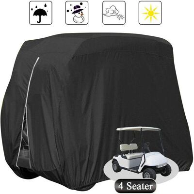SANS MARQUE Housse De Chariot De Golf Étanche Pour 4 Passagers Adaptée À La Voiture De Club Ez Go Yamaha Avec Tissu Oxford Durable Anti-poussière 210d, 275122168cm - Publicité SANS MARQUE Housse De Chariot De Golf Étanche Pour 4 Passagers Adaptée À La Voiture De Club Ez Go Yamaha Avec Tissu Oxford Durable Anti-poussière 210d, 275122168cm - Publicité