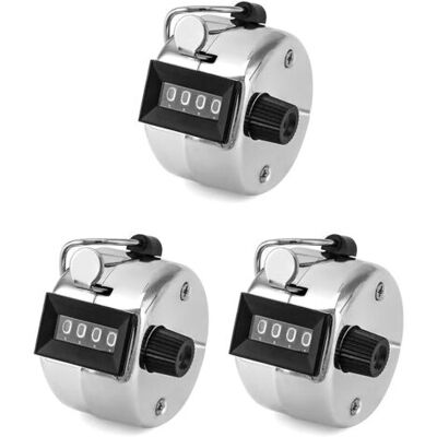 OEM Royaluxe-3 Pcs Compteur Manuel En Métal, 4 Chiffres Compteur Mécanique Pour Sport Golf Compte De Pas, Compte Jusqu'à 9999 - Publicité OEM Royaluxe-3 Pcs Compteur Manuel En Métal, 4 Chiffres Compteur Mécanique Pour Sport Golf Compte De Pas, Compte Jusqu'à 9999 - Publicité
