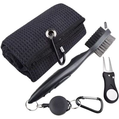 OEM Kit De Nettoyage De Clubs De Golf Avec Brosse Et Serviette, Brosse Et Kit De Nettoyage Des Rainures De Clubs De Golf, Accessoires De Golf Pour Hommes-dou - Publicité OEM Kit De Nettoyage De Clubs De Golf Avec Brosse Et Serviette, Brosse Et Kit De Nettoyage Des Rainures De Clubs De Golf, Accessoires De Golf Pour Hommes-dou - Publicité