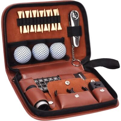 OEM Ensemble D'Accessoires De Golf Avec Boîtier Haut De Gamme, Balles De Golf, Télémètre, Tees De Golf, Brosse, Couteau Divot Multifonctionnel, Marqueur, Pince À Balle De Golf - Publicité OEM Ensemble D'Accessoires De Golf Avec Boîtier Haut De Gamme, Balles De Golf, Télémètre, Tees De Golf, Brosse, Couteau Divot Multifonctionnel, Marqueur, Pince À Balle De Golf - Publicité