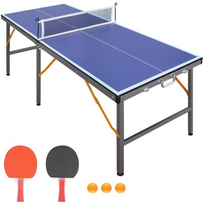 OEM Table De Ping-pong Pliable Avec Filet Et Raquettes, Idéale Pour Une Utilisation Intérieure Et Extérieure, Surface Bleue, Incluant 2 Raquettes Et 3... Publicité OEM Table De Ping-pong Pliable Avec Filet Et Raquettes, Idéale Pour Une Utilisation Intérieure Et Extérieure, Surface Bleue, Incluant 2 Raquettes Et 3... Publicité