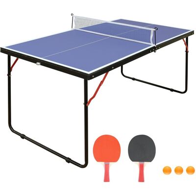 OEM Table De Ping-pong Avec Filet Et Raquettes, Pliable Pour Une Utilisation Intérieure/extérieure, Adaptée Aux Enfants Et Aux Adultes, Surface Bleue - Publicité OEM Table De Ping-pong Avec Filet Et Raquettes, Pliable Pour Une Utilisation Intérieure/extérieure, Adaptée Aux Enfants Et Aux Adultes, Surface Bleue - Publicité