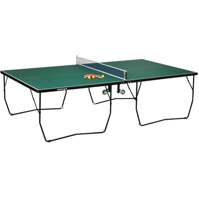 OEM Table De Ping-pong, Set De Ping-pong Pliable, 8 Roues, Raquettes Et Balles Incluses, 274 Cm X 152,5 Cm X 76 Cm, Verte - Publicité OEM Table De Ping-pong, Set De Ping-pong Pliable, 8 Roues, Raquettes Et Balles Incluses, 274 Cm X 152,5 Cm X 76 Cm, Verte - Publicité