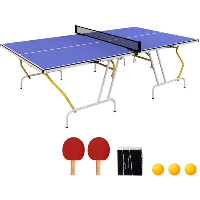 OEM Table De Ping-pong Pliante, Comprenant 2 Raquettes, 3 Balles Et Un Filet. Usage Intérieur. Cadre En Métal. Dimensions : 274 X 152 X 76 Cm. Couleur : Bleue. Publicité OEM Table De Ping-pong Pliante, Comprenant 2 Raquettes, 3 Balles Et Un Filet. Usage Intérieur. Cadre En Métal. Dimensions : 274 X 152 X 76 Cm. Couleur : Bleue. Publicité