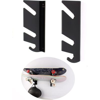 OEM 2pcs Support Mural Pour Skateboard - Double Étagère Murale - Avec Crochets De Rangement - Pour Longboard, Snowboard, Skateboard - Publicité OEM 2pcs Support Mural Pour Skateboard - Double Étagère Murale - Avec Crochets De Rangement - Pour Longboard, Snowboard, Skateboard - Publicité