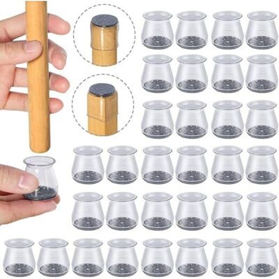 OEM Lot De 32 Protections Pieds De Chaise En Silicone – Taille Petit (23-32 Mm) – Patins Transparents Pour Sols Durs – Glisse Silencieuse-crezuo - Publicité OEM Lot De 32 Protections Pieds De Chaise En Silicone – Taille Petit (23-32 Mm) – Patins Transparents Pour Sols Durs – Glisse Silencieuse-crezuo - Publicité