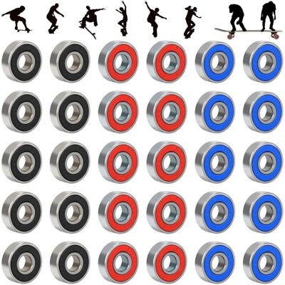 OEM Lot De 30 Roulements À Billes 608rs, Sans Frottement, En Acier Au Carbone, Pour Skateboard, Longboard, Scooter Miniature, Patins À Roulettes, Abec-9, En Noir, Rouge, Bleu,2287mm - Publicité OEM Lot De 30 Roulements À Billes 608rs, Sans Frottement, En Acier Au Carbone, Pour Skateboard, Longboard, Scooter Miniature, Patins À Roulettes, Abec-9, En Noir, Rouge, Bleu,2287mm - Publicité