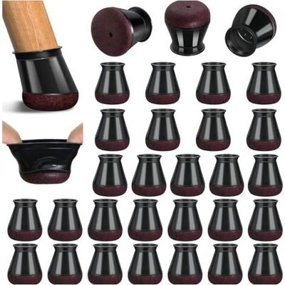 OEM Royaluxe-32 Pièces Protection Pied De Chaise, Patins Pour Chaises En Silicone Avec Feutre Épaissi, Noir Petit Patin De Chaise Protections Tampon De Sol, Réduire Les Rayures - Publicité OEM Royaluxe-32 Pièces Protection Pied De Chaise, Patins Pour Chaises En Silicone Avec Feutre Épaissi, Noir Petit Patin De Chaise Protections Tampon De Sol, Réduire Les Rayures - Publicité
