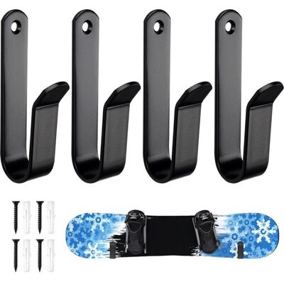 OEM 4 Pièces, Support Mural Pour Skateboard, Support Mural Pour Snowboard, Clips De Fixation Horizontale Pour Rangement Garage Et Intérieur - Publicité OEM 4 Pièces, Support Mural Pour Skateboard, Support Mural Pour Snowboard, Clips De Fixation Horizontale Pour Rangement Garage Et Intérieur - Publicité