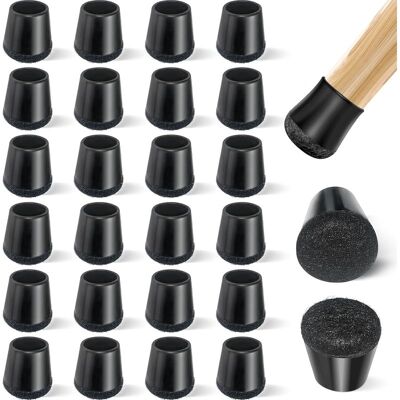 OEM Patins De Protection En Silicone Pour Pieds De Chaise Avec Embouts En Feutre, Protection Contre Les Rayures Sur Le Sol, Silencieux, Ronds, Taille Xs, Noirs Lot De 24 - Publicité OEM Patins De Protection En Silicone Pour Pieds De Chaise Avec Embouts En Feutre, Protection Contre Les Rayures Sur Le Sol, Silencieux, Ronds, Taille Xs, Noirs Lot De 24 - Publicité