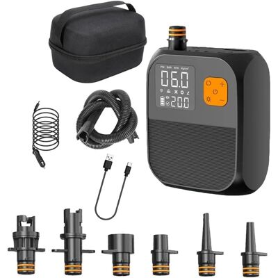 OEM 1 Pompe À Air Électrique, 8000mah, 120l/min, Écran Led, 25psi, Pour Paddle, Kayak, Tente - Publicité OEM 1 Pompe À Air Électrique, 8000mah, 120l/min, Écran Led, 25psi, Pour Paddle, Kayak, Tente - Publicité