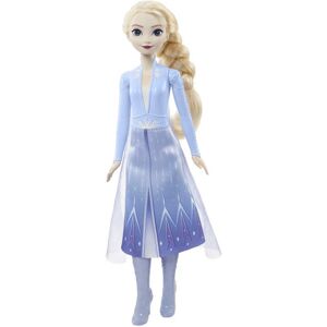 MATTEL Disney La Reine des Neiges 2 Poupée Elsa avec tenue emblématique, chaussures, jupe, cape en tissu et accessoires, Jouet Enfant, Dès 3 ans, - Publicité