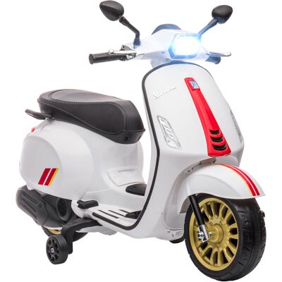 Beyamis Moto Électrique 12 V Pour Enfants De 3 À 6 Ans Avec Permis Vespa, Roues, Phare Et Musique. Moto Jouet En Pp Et Métal, 107 X 47 X 73 Cm, Blanche. Publicité Beyamis Moto Électrique 12 V Pour Enfants De 3 À 6 Ans Avec Permis Vespa, Roues, Phare Et Musique. Moto Jouet En Pp Et Métal, 107 X 47 X 73 Cm, Blanche. Publicité