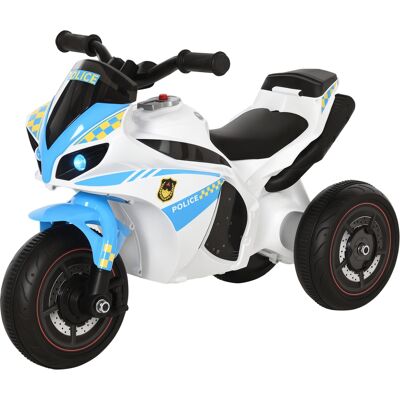 MIDUODUO Moto Jouet 3 Roues 18-36 Mois Style Police Musique Phares Sans Pédales Pp Métal Blanc Bleu - Publicité MIDUODUO Moto Jouet 3 Roues 18-36 Mois Style Police Musique Phares Sans Pédales Pp Métal Blanc Bleu - Publicité