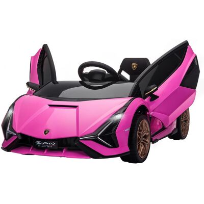 OEM Homcom Voiture Électrique Enfants De Sport Véhicule Électrique Lamborghini Sian 12 V - V. Max. 5 Km/h Avec Télécommande 2,4g Effets Sonores + Lumineux Rose - Publicité OEM Homcom Voiture Électrique Enfants De Sport Véhicule Électrique Lamborghini Sian 12 V - V. Max. 5 Km/h Avec Télécommande 2,4g Effets Sonores + Lumineux Rose - Publicité
