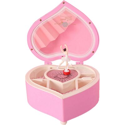 MCKENSA Boîte À Musique Rotative Avec Danseur, Coffret De Rangement Pour Bijoux, Décoration Pour La Maison, Pour La Famille Et Les Amis, Rose - Publicité MCKENSA Boîte À Musique Rotative Avec Danseur, Coffret De Rangement Pour Bijoux, Décoration Pour La Maison, Pour La Famille Et Les Amis, Rose - Publicité