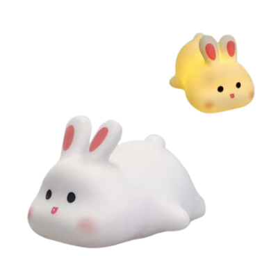 OEM Veilleuse Tactile En Silicone Pour Enfants, Modèle Lapin À Gros Visage « Pat Pat ». Publicité OEM Veilleuse Tactile En Silicone Pour Enfants, Modèle Lapin À Gros Visage « Pat Pat ». Publicité