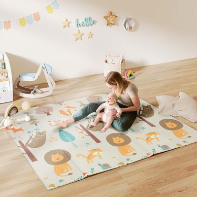 MIDUODUO Tapis De Jeu Pour Enfant Bebe, Tapis D'Éveil Bébé Pliable Épais Réversible En Mousse, Multicolore, 196 X 176 X 1,5 Centimètres - Publicité MIDUODUO Tapis De Jeu Pour Enfant Bebe, Tapis D'Éveil Bébé Pliable Épais Réversible En Mousse, Multicolore, 196 X 176 X 1,5 Centimètres - Publicité