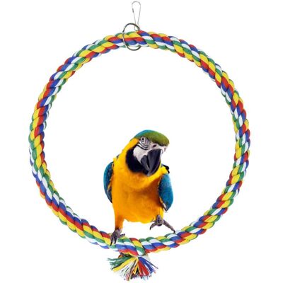 AQUAFORGE Balançoire Pour Oiseaux, Jouets Suspendus Pour Cage, Corde En Coton (m 25cm) - Publicité AQUAFORGE Balançoire Pour Oiseaux, Jouets Suspendus Pour Cage, Corde En Coton (m 25cm) - Publicité