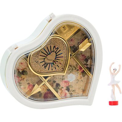 A MOON Coffret À Bijoux Musical Ballerine En Forme De Cœur, Carrousel Rotatif À Remontoir, Boîte À Musique Pour Cadeau Élégant - Publicité A MOON Coffret À Bijoux Musical Ballerine En Forme De Cœur, Carrousel Rotatif À Remontoir, Boîte À Musique Pour Cadeau Élégant - Publicité