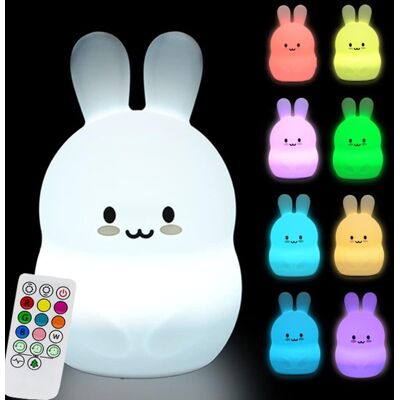 OEM Grande Veilleuse Pour Enfants Lapin - Veilleuse Pour Bébé/lumière De Chambre À Coucher/lumière Pour Enfants Et Tout-petit, Réglage De L'Heure, Luminosité Et Couleur Réglables - Grande - Publicité OEM Grande Veilleuse Pour Enfants Lapin - Veilleuse Pour Bébé/lumière De Chambre À Coucher/lumière Pour Enfants Et Tout-petit, Réglage De L'Heure, Luminosité Et Couleur Réglables - Grande - Publicité