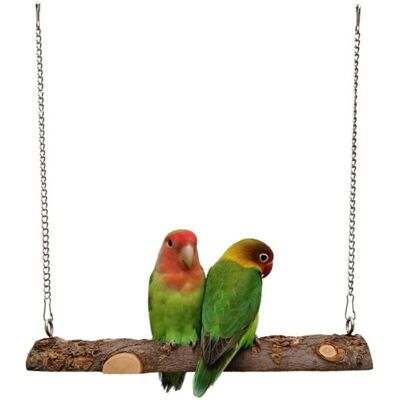 FANGMEDIA Balançoire En Bois Pour Oiseaux, Balançoire Pour Perroquets, Jouet Pour Oiseaux En Bois De Pommier Naturel, Balançoires Pour Perroquets Et Perruches - Publicité FANGMEDIA Balançoire En Bois Pour Oiseaux, Balançoire Pour Perroquets, Jouet Pour Oiseaux En Bois De Pommier Naturel, Balançoires Pour Perroquets Et Perruches - Publicité