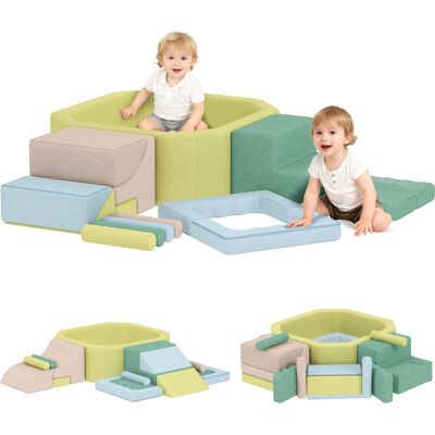 DEVOKO Parcours Motricité Bébé Module Avec Piscine À Balles Housse Lavable 160x137,5x30cm Multicolore - Publicité DEVOKO Parcours Motricité Bébé Module Avec Piscine À Balles Housse Lavable 160x137,5x30cm Multicolore - Publicité