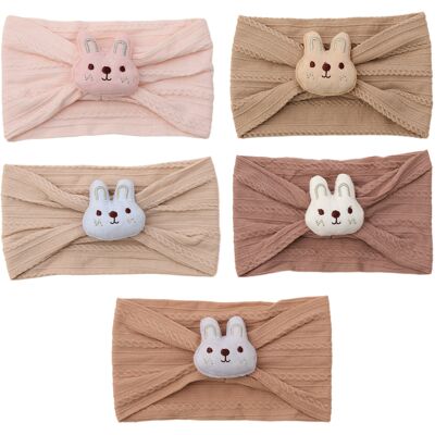 OEM Lot De 5 Bandeaux Pour Bébé Fille, Motif Lapin - Élastique À Cheveux Avec Nœud Fait Main, Idéal Pour Nouveau-né Et Nourrisson. Publicité OEM Lot De 5 Bandeaux Pour Bébé Fille, Motif Lapin - Élastique À Cheveux Avec Nœud Fait Main, Idéal Pour Nouveau-né Et Nourrisson. Publicité
