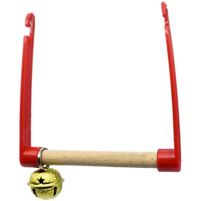 LISATR Petit Jouet Balançoire Pour Oiseaux, Perroquets À Mâcher, Jouet En Bois Naturel Avec Clochette Mobile - Publicité LISATR Petit Jouet Balançoire Pour Oiseaux, Perroquets À Mâcher, Jouet En Bois Naturel Avec Clochette Mobile - Publicité