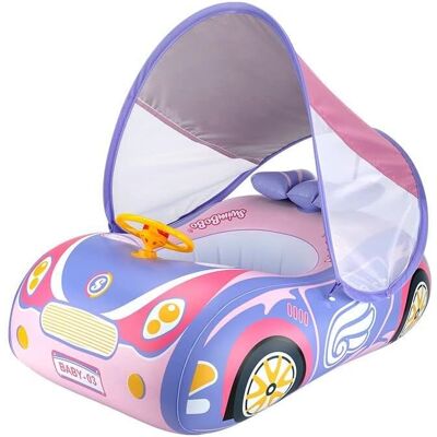 AQUAFORGE Bouée Gonflable Pour Voiture Et Piscine Pour Tout-petits, Bouée Bébé Avec Pare-soleil Réglable Et Siège De Sécurité, Jouet De Piscine Pour Enfants De 1 À 4 Ans - Publicité AQUAFORGE Bouée Gonflable Pour Voiture Et Piscine Pour Tout-petits, Bouée Bébé Avec Pare-soleil Réglable Et Siège De Sécurité, Jouet De Piscine Pour Enfants De 1 À 4 Ans - Publicité