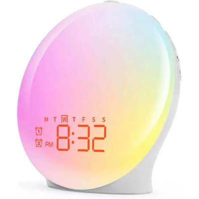 OEM Lampe De Réveil Colorée Simulant Le Lever Et Le Coucher Du Soleil, Lumière D'Ambiance Rgb, Veilleuse Avec Bruit Blanc Et Fonction Veilleuse. Publicité OEM Lampe De Réveil Colorée Simulant Le Lever Et Le Coucher Du Soleil, Lumière D'Ambiance Rgb, Veilleuse Avec Bruit Blanc Et Fonction Veilleuse. Publicité