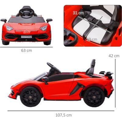 MIDUODUO Voiture Électrique Pour Enfants,lamborghini Aventador Immatriculée,portes Ailes De Mouette,musique,klaxon,depuis 3 À 5 Ans,rouge - Publicité MIDUODUO Voiture Électrique Pour Enfants,lamborghini Aventador Immatriculée,portes Ailes De Mouette,musique,klaxon,depuis 3 À 5 Ans,rouge - Publicité