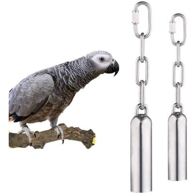OEM Jouets De Cloche En Acier Inoxydable Pour Les Perroquets 2 Pcs, Jouet De Clochettes En Acier Inoxydable Avec Un Son -doux Pour Perroquet Macaw Africain Greys Cockatoo Perruche Cockatiels-dou - Publicité OEM Jouets De Cloche En Acier Inoxydable Pour Les Perroquets 2 Pcs, Jouet De Clochettes En Acier Inoxydable Avec Un Son -doux Pour Perroquet Macaw Africain Greys Cockatoo Perruche Cockatiels-dou - Publicité