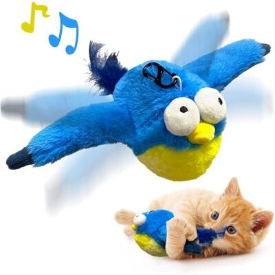 OEM Jouets Pour Chat, Ailes Battantes, Jouets À L'Herbe À Chat Blue-bird, Gazouillis Vifs, Jouet Interactif Pour Chat De Simulation D'Oiseau Pour L'Exercice Du Chaton, Jouets En Peluche Moelleux Pour Chie - Publicité OEM Jouets Pour Chat, Ailes Battantes, Jouets À L'Herbe À Chat Blue-bird, Gazouillis Vifs, Jouet Interactif Pour Chat De Simulation D'Oiseau Pour L'Exercice Du Chaton, Jouets En Peluche Moelleux Pour Chie - Publicité