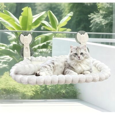 OEM Hamac Chat Fenetre Pliable Et Démontable, Luxe Lapin Doudou, Supporte Jusqu'à 20kg, 53x37cm, Coussins Réversible Pour Bain De Soleil Et Repos, Cadre Métallique, Blanc - Publicité OEM Hamac Chat Fenetre Pliable Et Démontable, Luxe Lapin Doudou, Supporte Jusqu'à 20kg, 53x37cm, Coussins Réversible Pour Bain De Soleil Et Repos, Cadre Métallique, Blanc - Publicité