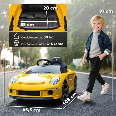 MIDUODUO Voiture Électrique Pour Enfants,télécommandable,musique,klaxon,usb,ceinture De Sécurité,depuis 3 À 5 Ans,jaune - Publicité MIDUODUO Voiture Électrique Pour Enfants,télécommandable,musique,klaxon,usb,ceinture De Sécurité,depuis 3 À 5 Ans,jaune - Publicité
