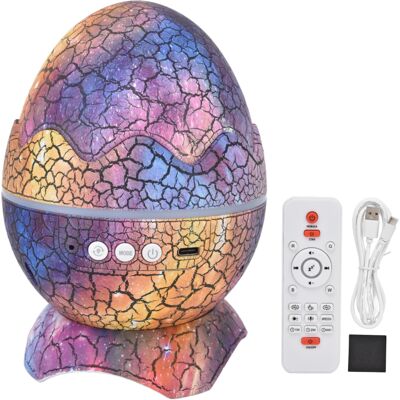 OEM Projecteur D'Étoiles En Forme D'Œuf De Dinosaure À Angle Réglable, Veilleuse Bluetooth À Bruit Blanc Avec Télécommande - Publicité OEM Projecteur D'Étoiles En Forme D'Œuf De Dinosaure À Angle Réglable, Veilleuse Bluetooth À Bruit Blanc Avec Télécommande - Publicité