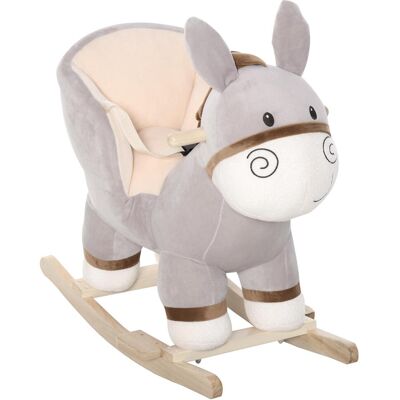 OEM Homcom Cheval À Bascule Modèle Âne Fonction Musicale Selle Grand Confort Peluche Courte Douce Bois Peuplier Gris Dim. 61l X 34l X 58h Cm - Publicité OEM Homcom Cheval À Bascule Modèle Âne Fonction Musicale Selle Grand Confort Peluche Courte Douce Bois Peuplier Gris Dim. 61l X 34l X 58h Cm - Publicité