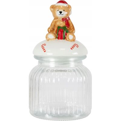 OEM Boîte À Biscuits De Noël 700 Ml Avec Couvercle En Céramique, Motif Ours En Peluche - Publicité OEM Boîte À Biscuits De Noël 700 Ml Avec Couvercle En Céramique, Motif Ours En Peluche - Publicité
