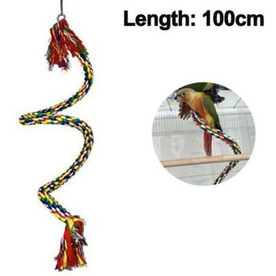 NO BRAND Pair Perroquet Corde Oiseau Coton Balançoire Perroquet Jouet Oiseau Perche Corde Élastique, Corde À L'Aide De Cloche Pour Les Oiseaux, Perruches, Perruches - Publicité NO BRAND Pair Perroquet Corde Oiseau Coton Balançoire Perroquet Jouet Oiseau Perche Corde Élastique, Corde À L'Aide De Cloche Pour Les Oiseaux, Perruches, Perruches - Publicité