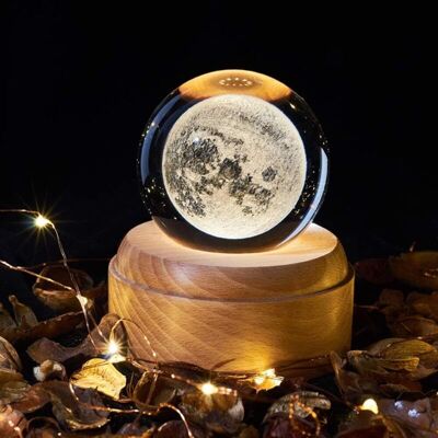 OEM Veilleuse boîte À Musique, Boule De Cristal Avec Veilleuse De Nuit Boîte À Musique Avec Socle En Bois Pour Projecteur À Del Pour Noël, Cadeau De Thanksgiving (lune)-rapanda - Publicité OEM Veilleuse boîte À Musique, Boule De Cristal Avec Veilleuse De Nuit Boîte À Musique Avec Socle En Bois Pour Projecteur À Del Pour Noël, Cadeau De Thanksgiving (lune)-rapanda - Publicité